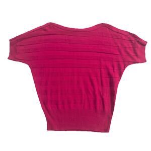 New York & Company Women’s Fuschia Cold-Shoulder Knit Top - XS